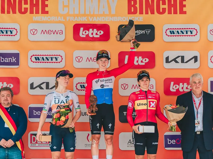 Le podium féminin 2025, Lorena Wiebes sur la plus haute marche